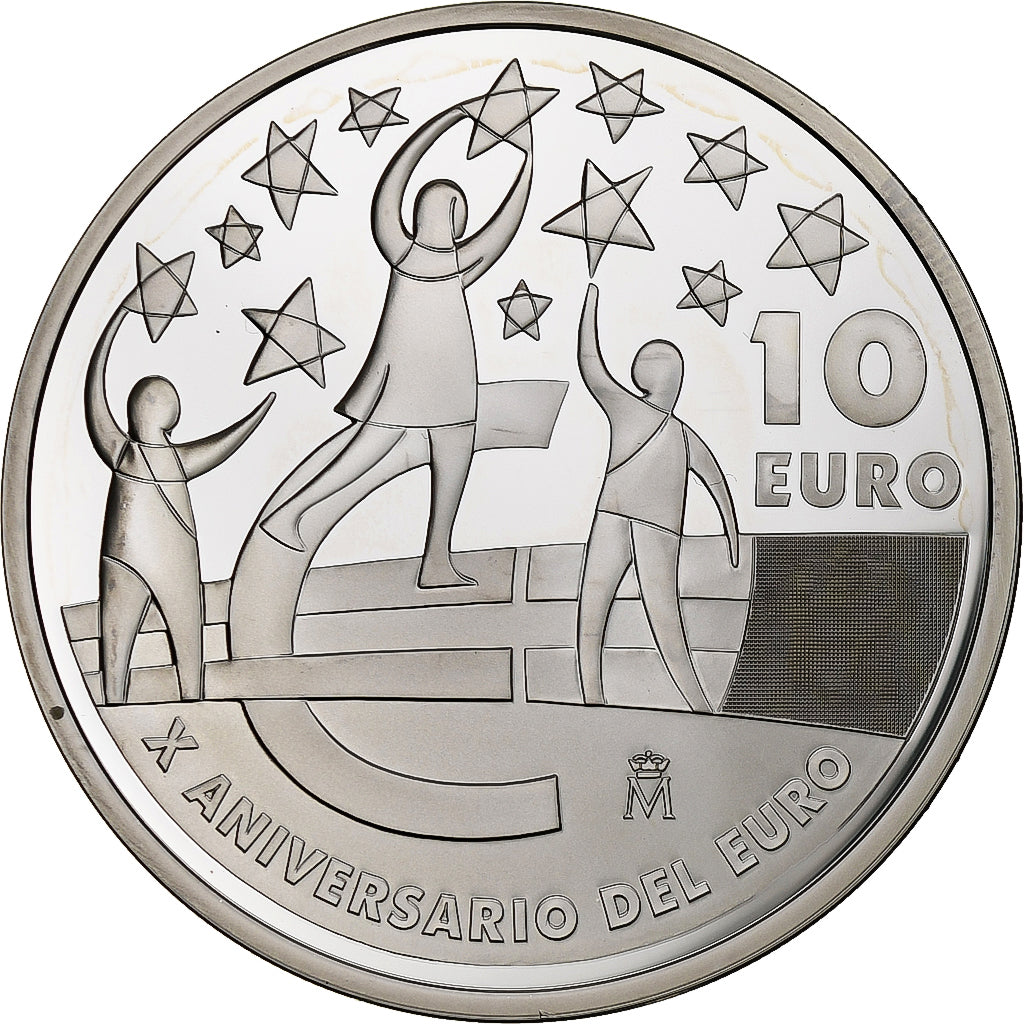 Hiszpania, Juan Carlos I, 10 Euro, 10éme Anniversaire de l'Euro, Proof, 2012