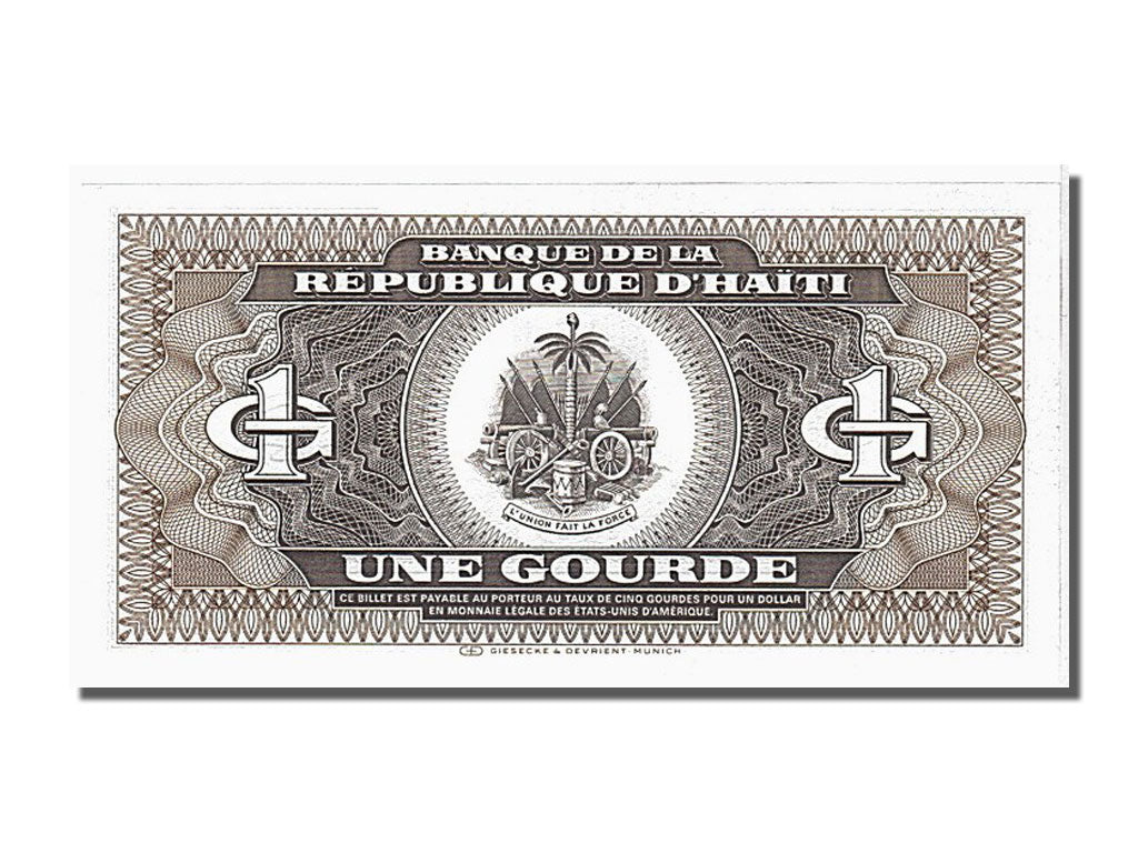 Billet, Haïti, 1 Gourde, 1987, NEUF