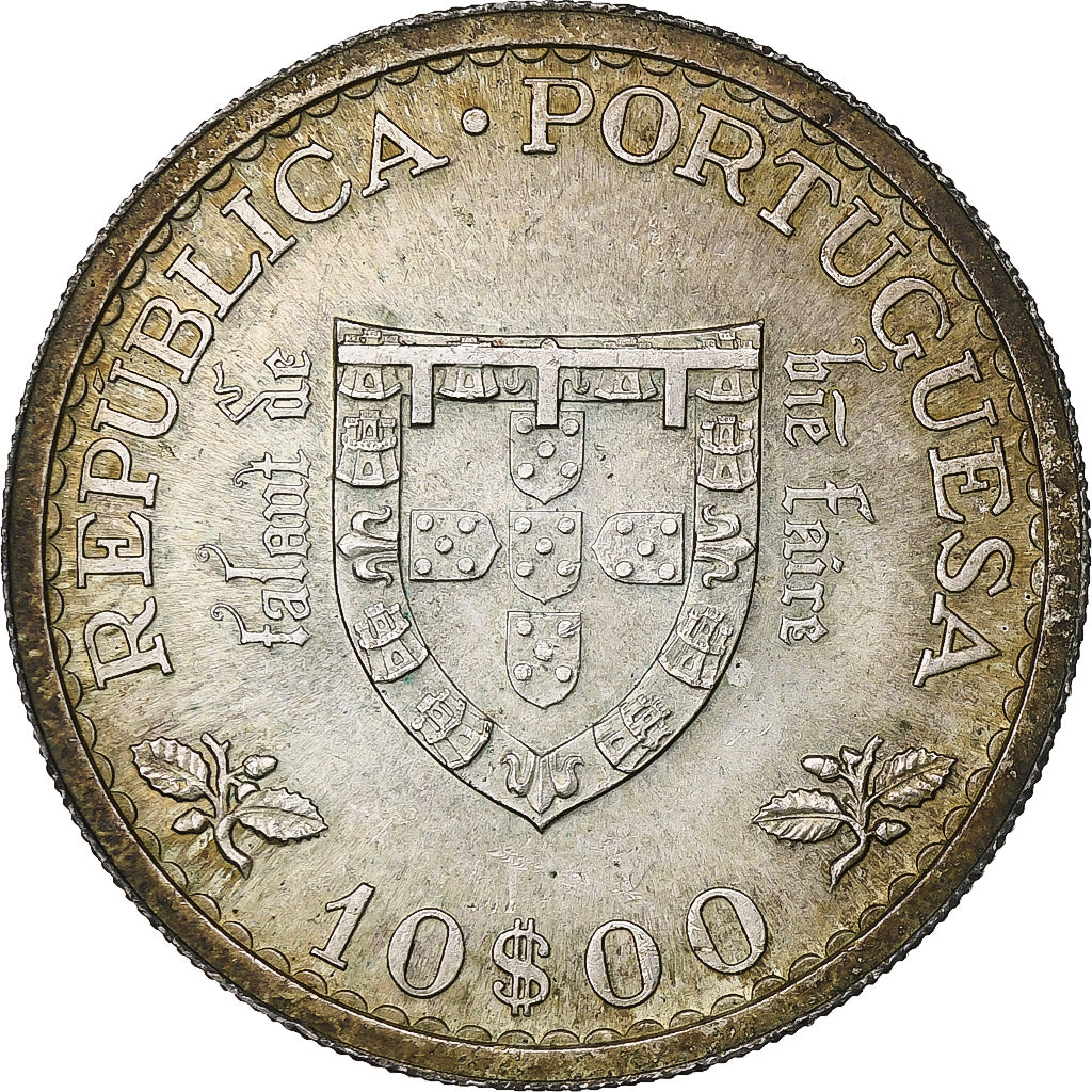 Portugal, 10 Escudos, 1960, Srebro, AU(55-58), KM:589