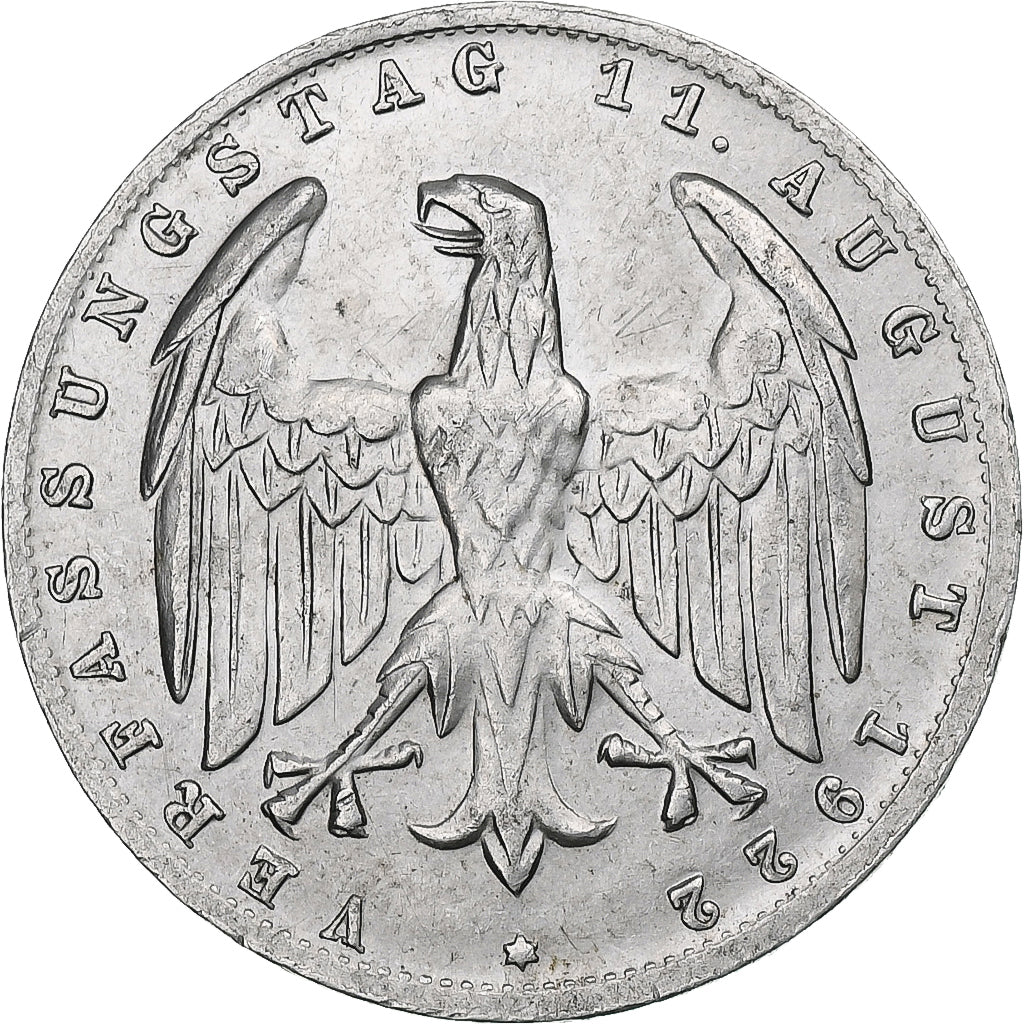 Deutschland, Weimarer Republik, 3 Mark, 1922, Munich, Rare, Aluminium, SS+