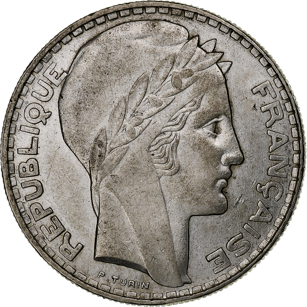 France, 20 Francs, Turin, 1929, Paris, Argent, TTB+, Gadoury:852, KM:879