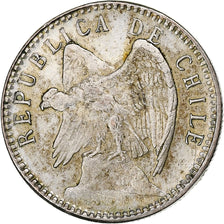 Chile, 5 Centavos, 1911, Santiago, Plata, EBC, KM:155.2a