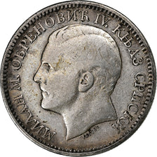 Serbien, Milan I, 2 Dinara, 1879, Silber, S+, KM:11