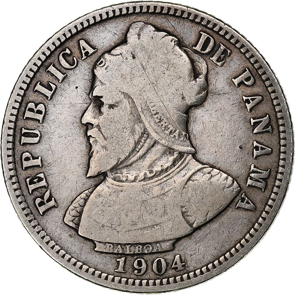 Panama, 10 Centesimos, 1904, Zilver, FR, KM:3