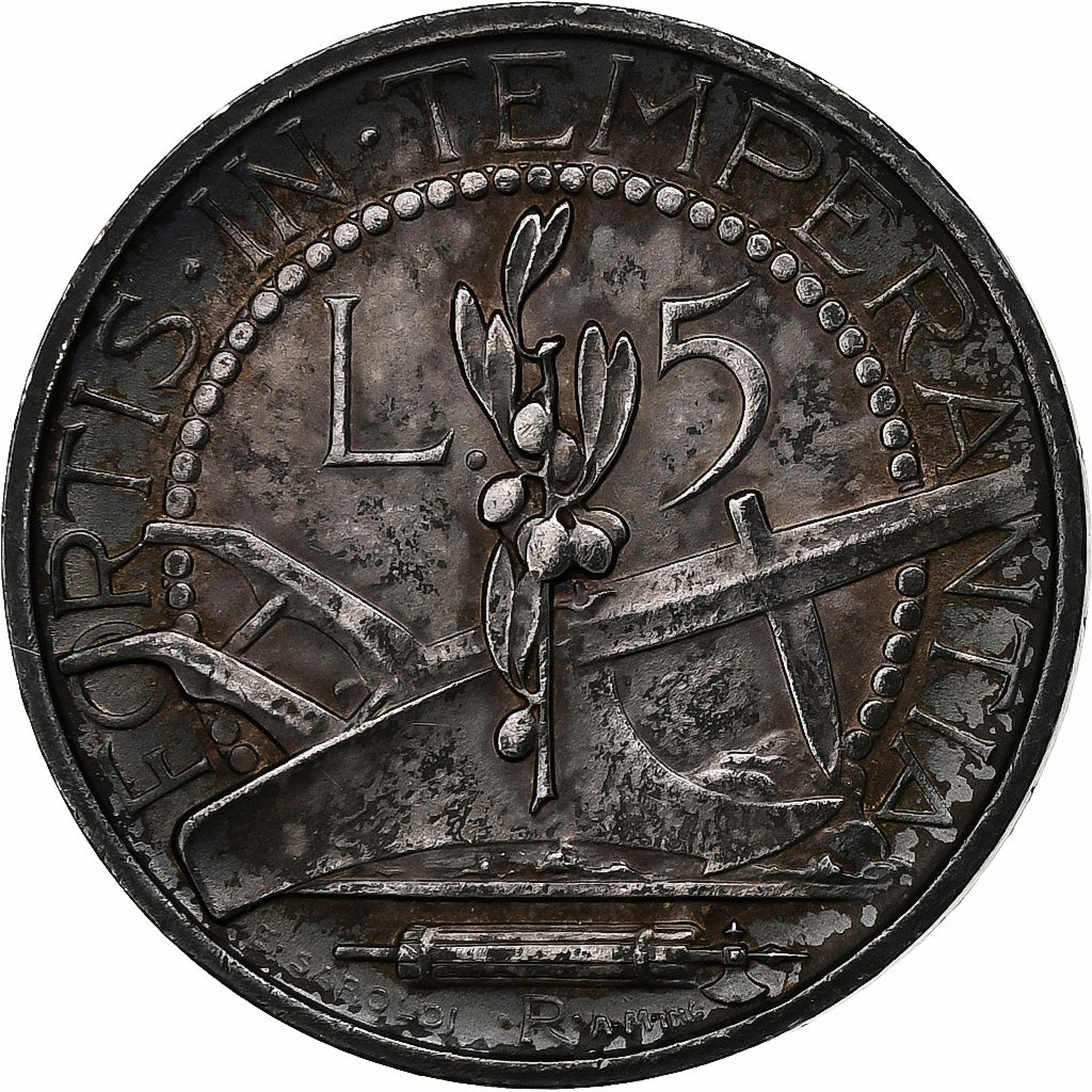 Saint Marin , 5 Lire, 1938, Rome, Argent, TTB+, KM:9