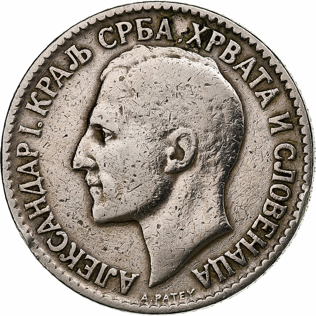 Joegoslaviëe, Alexander I, 2 Dinara, 1925, Nickel-Bronze, ZF, KM:6