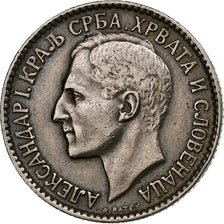 Iugoslavia, Alexander I, Dinar, 1925, Poissy, Nichel-bronzo, BB, KM:5
