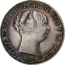 Spagna, Isabel II, 4 Réales, 1852, Madrid, Argento, BB, KM:600.2