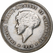 Lussemburgo, Charlotte, 5 Francs, 1929, Argento, BB, KM:38