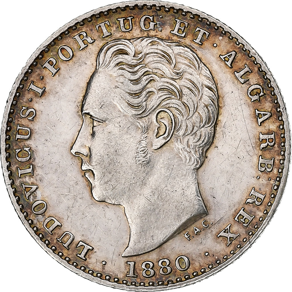 Portugal, Luiz I, 100 Reis, 1880, Silber, SS+, KM:510