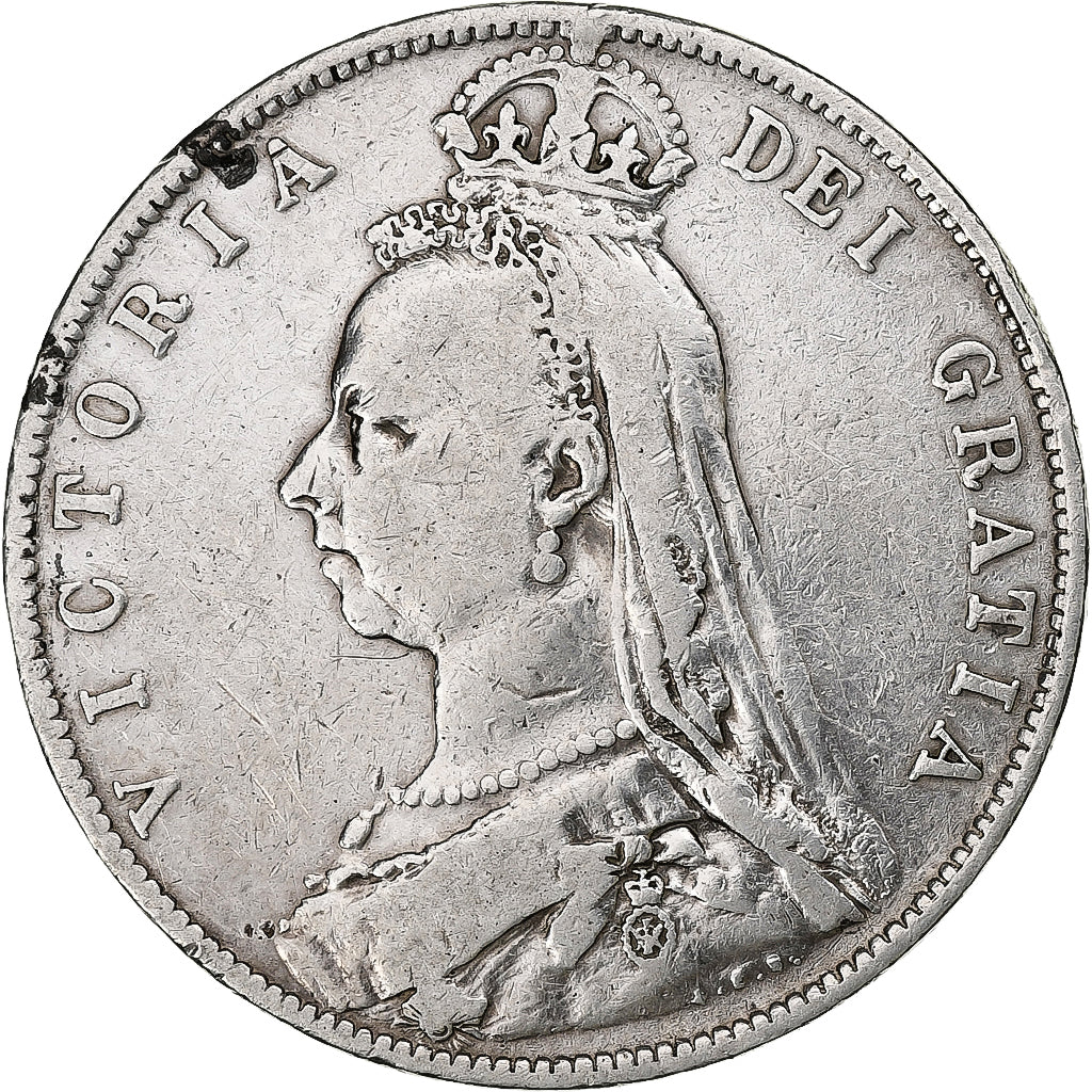Gran Bretagna, Victoria, 1/2 Crown, 1891, Argento, MB, KM:764