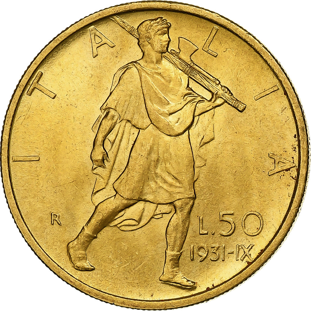 Italia, Vittorio Emanuele III, 50 Lire, 1931, Rome, Oro, EBC+, KM:71