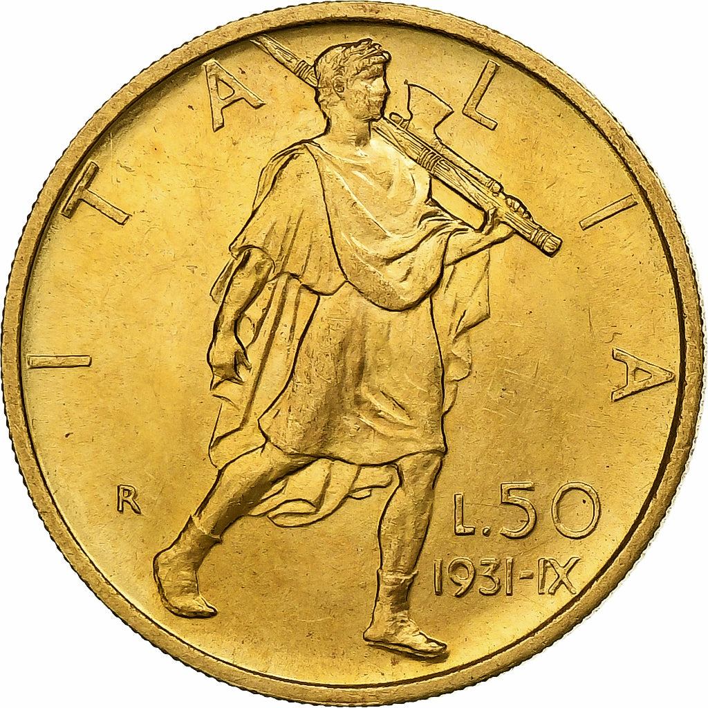 Italy, Vittorio Emanuele III, 50 Lire, 1931, Rome, Gold, MS(60-62), KM:71