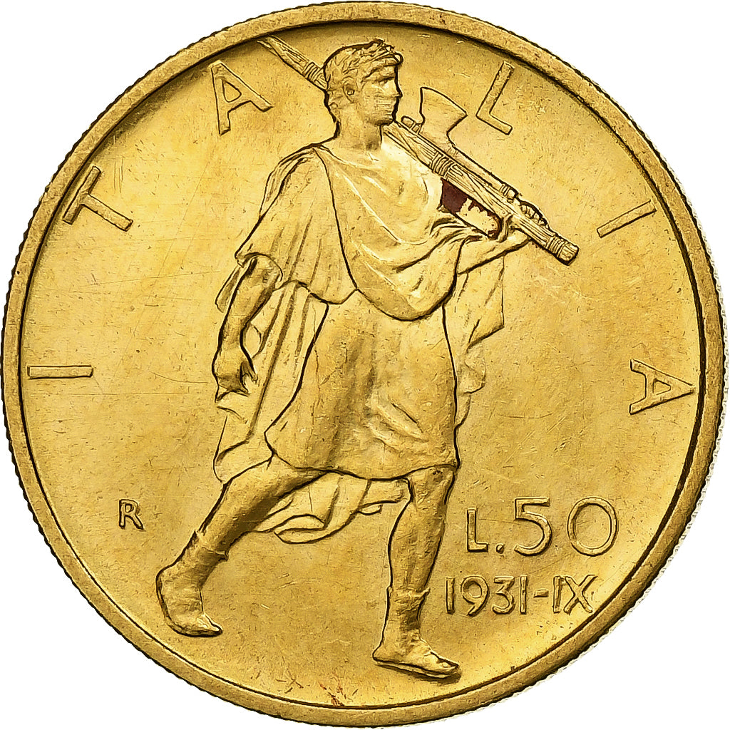 Italia, Vittorio Emanuele III, 50 Lire, 1931, Rome, Oro, SPL, KM:71