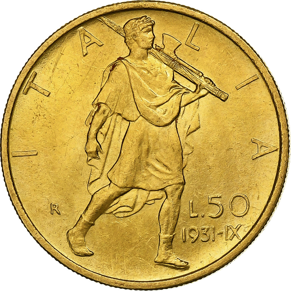 Italia, Vittorio Emanuele III, 50 Lire, 1931, Rome, Oro, SPL, KM:71