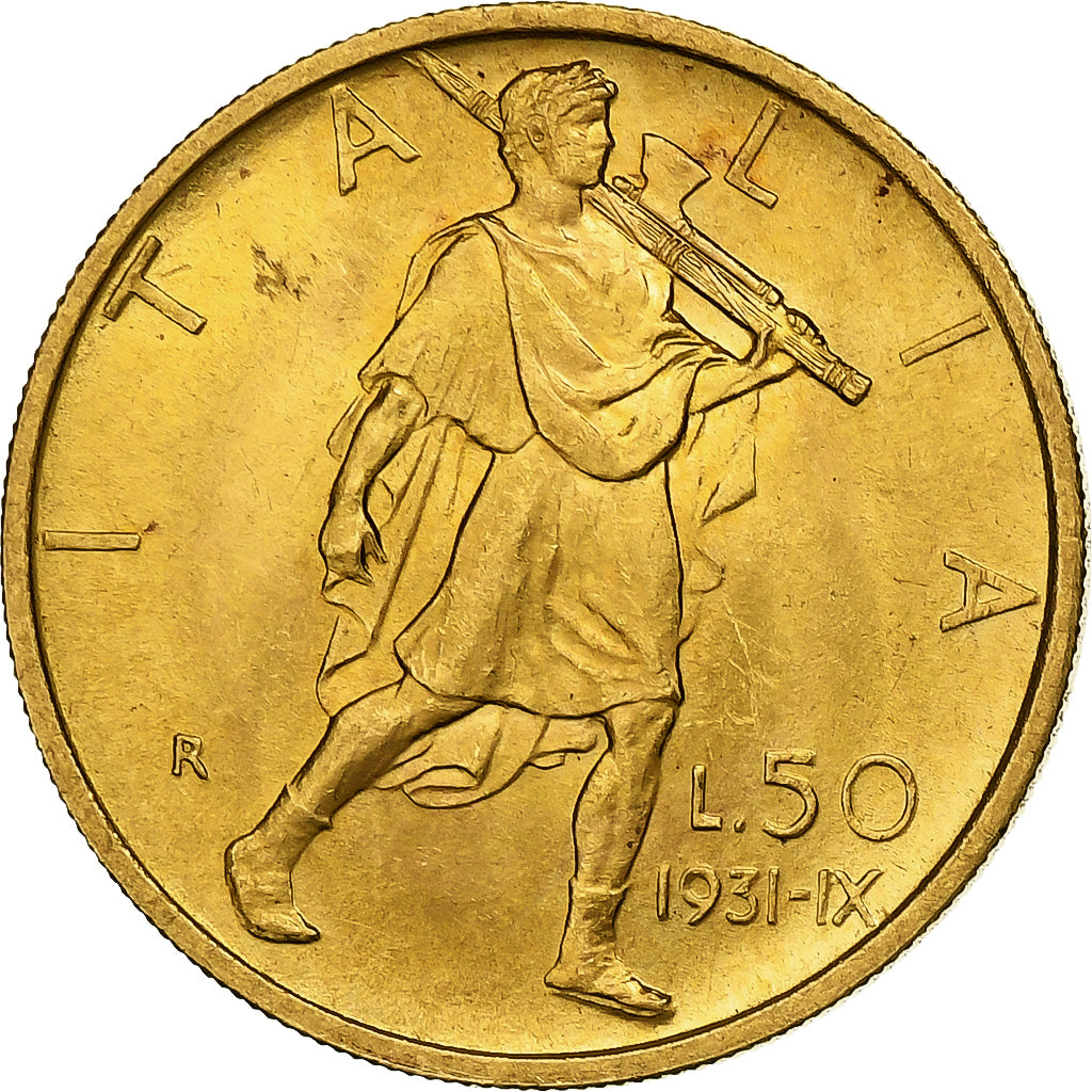 Italy, Vittorio Emanuele III, 50 Lire, 1931, Rome, Gold, MS(60-62), KM:71
