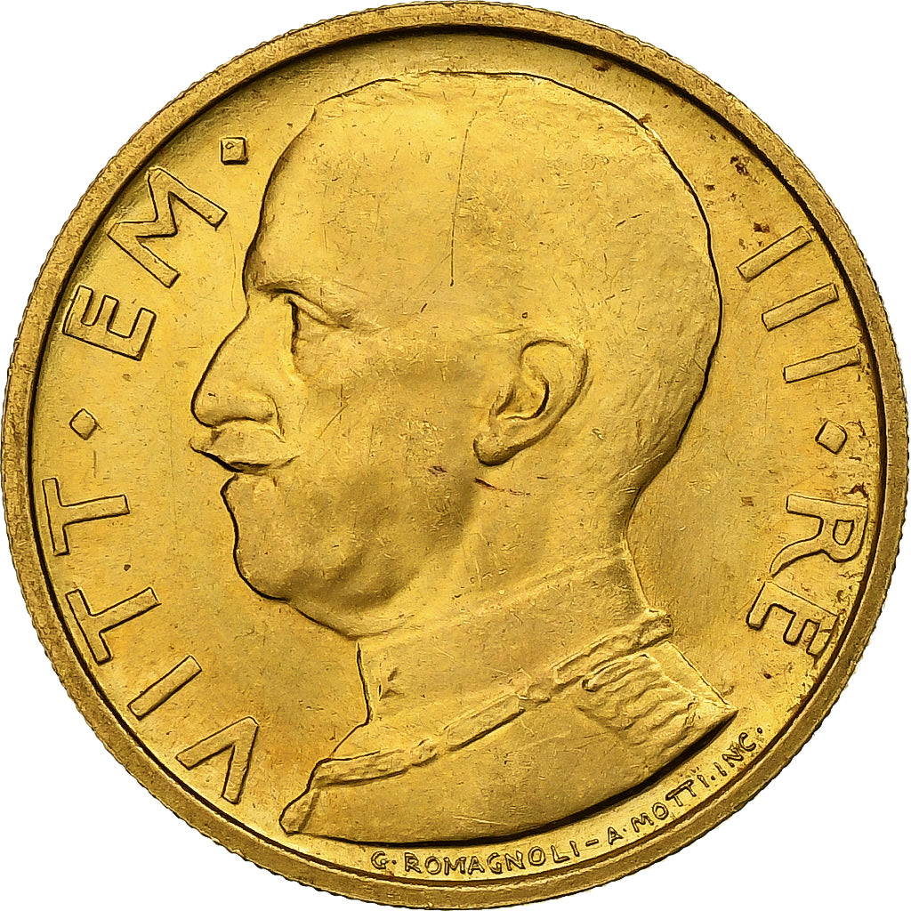 Itália, Vittorio Emanuele III, 50 Lire, 1931, Rome, Dourado, MS(60-62), KM:71