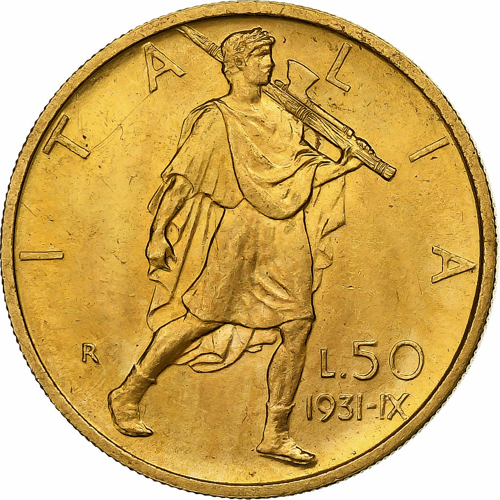 Italia, Vittorio Emanuele III, 50 Lire, 1931, Rome, Oro, SPL, KM:71