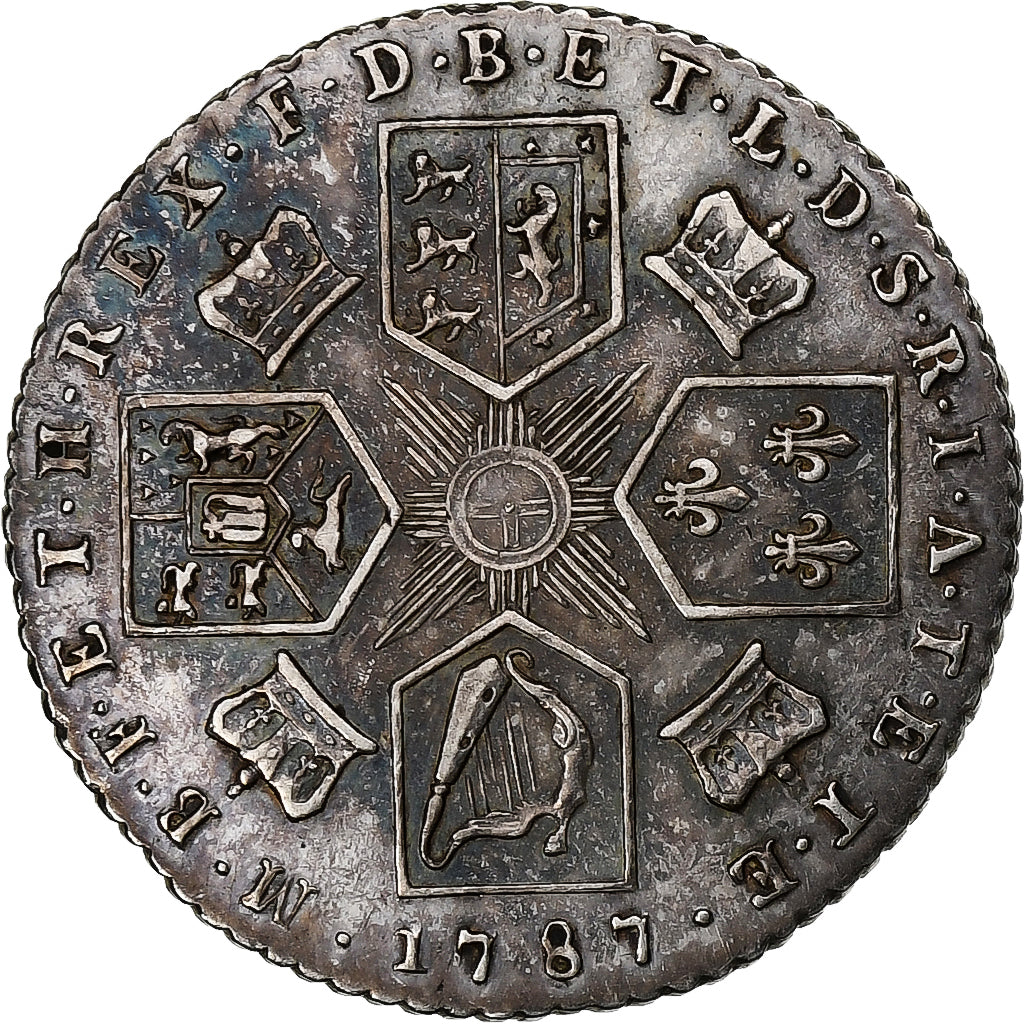 Gran Bretagna, George III, 6 Pence, 1787, Argento, SPL, KM:606.2