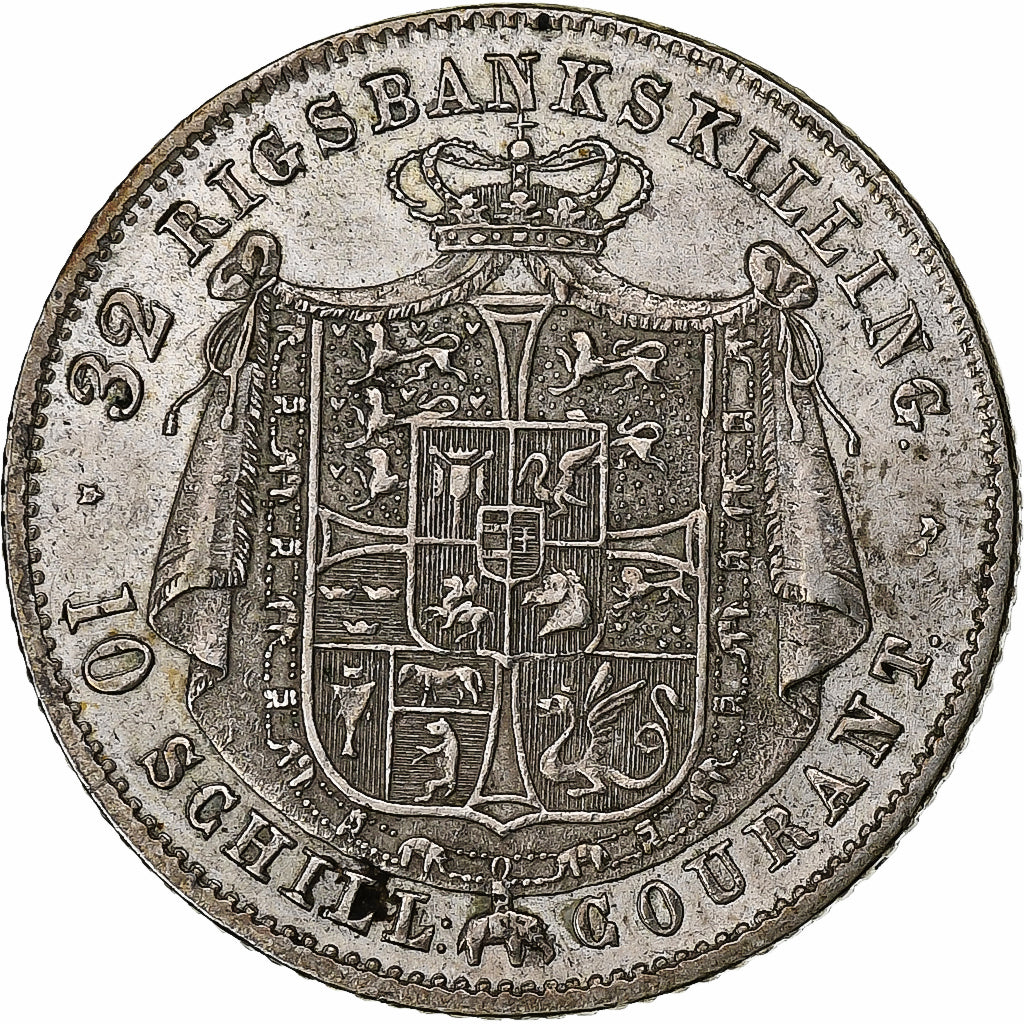 Dania, Christian VIII, 32 Rigsbankskilling, 1843, Altona, Srebro, AU(50-53)