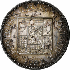 Checoslováquia, 10 Korun, 1932, Prata, EF(40-45), KM:15