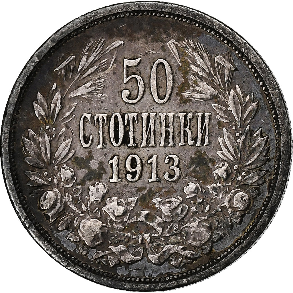 Bulgarien, Ferdinand I, 50 Stotinki, 1913, Silber, S+, KM:30