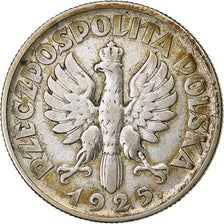 Poland, 2 Zlote, 1925, London, Silver, VF(30-35), KM:16
