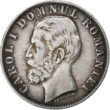 Romania, Carol I, 50 Bani, 1881, Vienna, Argento, MB+, KM:13