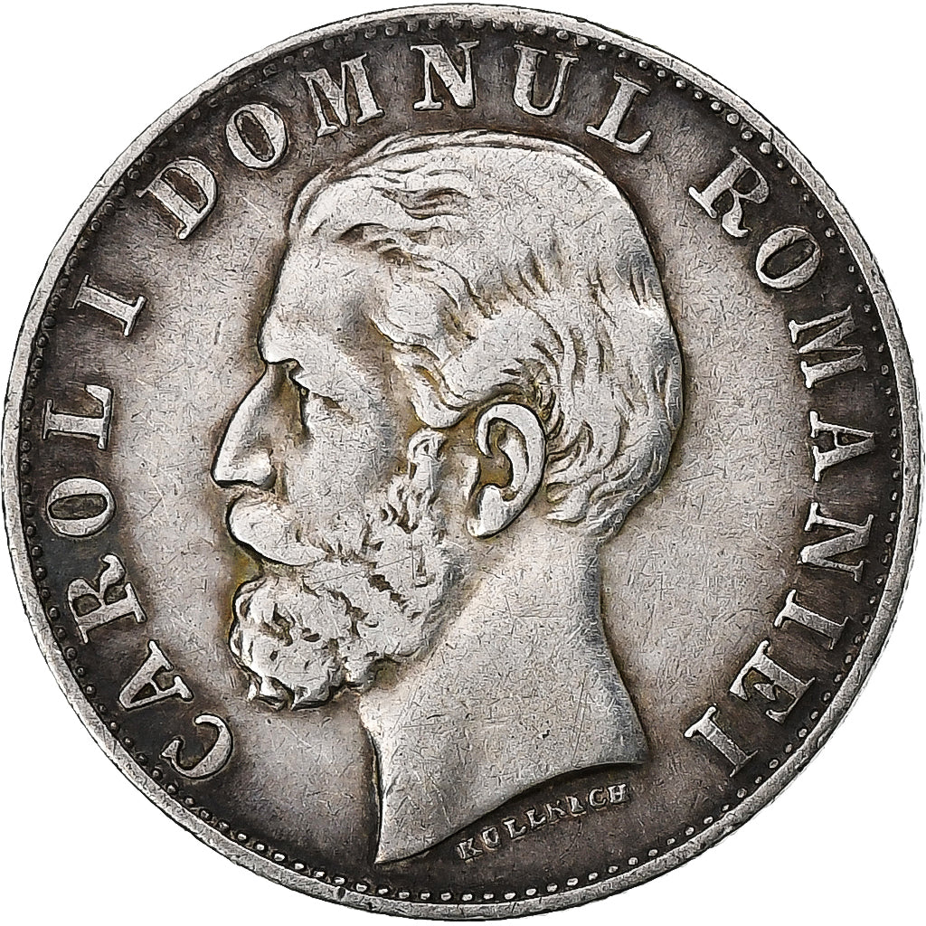Romania, Carol I, 50 Bani, 1881, Vienna, Argento, MB+, KM:13