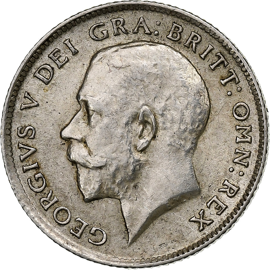 Wielka Brytania, George V, 6 Pence, 1913, Srebro, AU(50-53), KM:815
