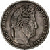 France, 5 Francs, Louis-Philippe, 1845, Strasbourg, Silver, VF(30-35)