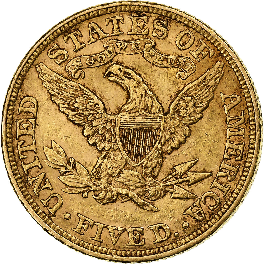 États-Unis, 5 Dollars, Coronet Head, 1898, Philadelphie, Or, TTB, KM:101