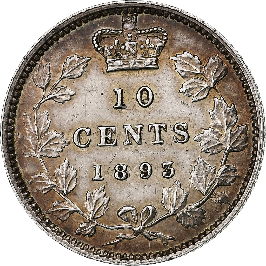 Canada, Victoria, 10 Cents, 1893, Ottawa, Argent, TTB+, KM:3