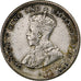 Ceylon, George V, 25 Cents, 1919, Zilver, ZF, KM:105a