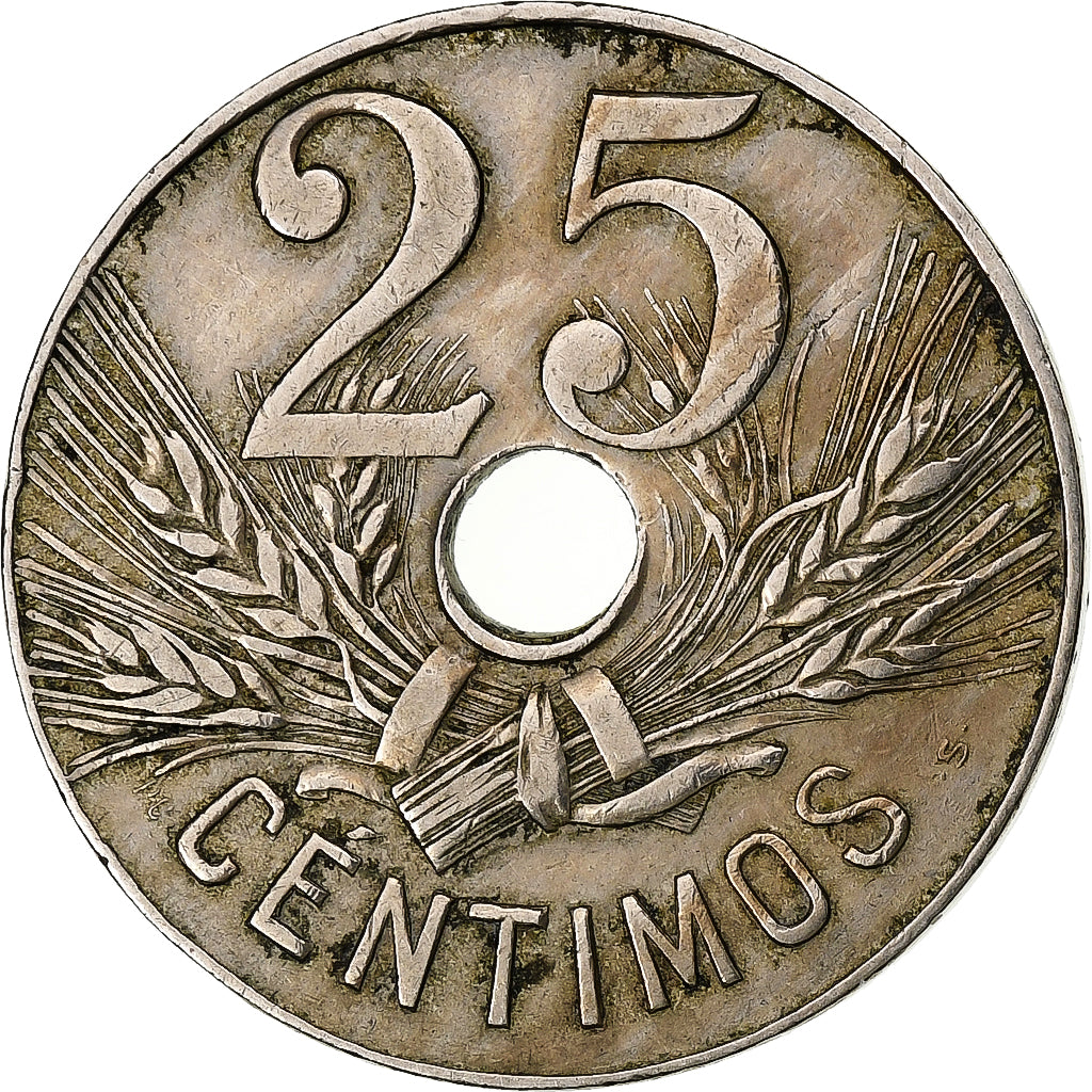 Spagna, Alfonso XIII, 25 Centimos, 1927, Rame-nichel, BB, KM:742