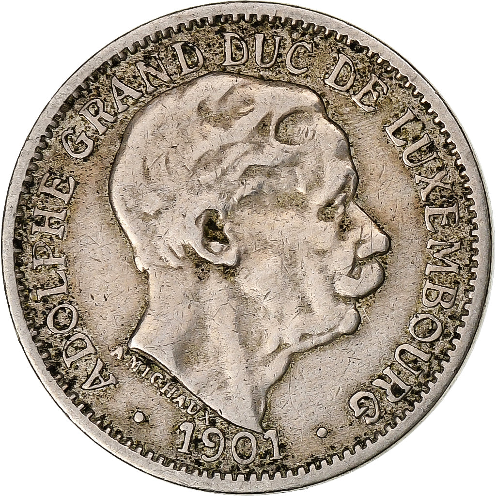 Luxembourg, Adolphe, 10 Centimes, 1901, Copper-nickel, EF(40-45), KM:25