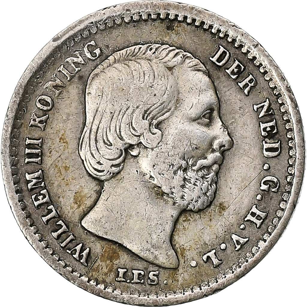 Netherlands, William III, 5 Cents, 1850, Silver, EF(40-45), KM:91
