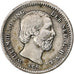 Holandia, William III, 5 Cents, 1850, Srebro, EF(40-45), KM:91