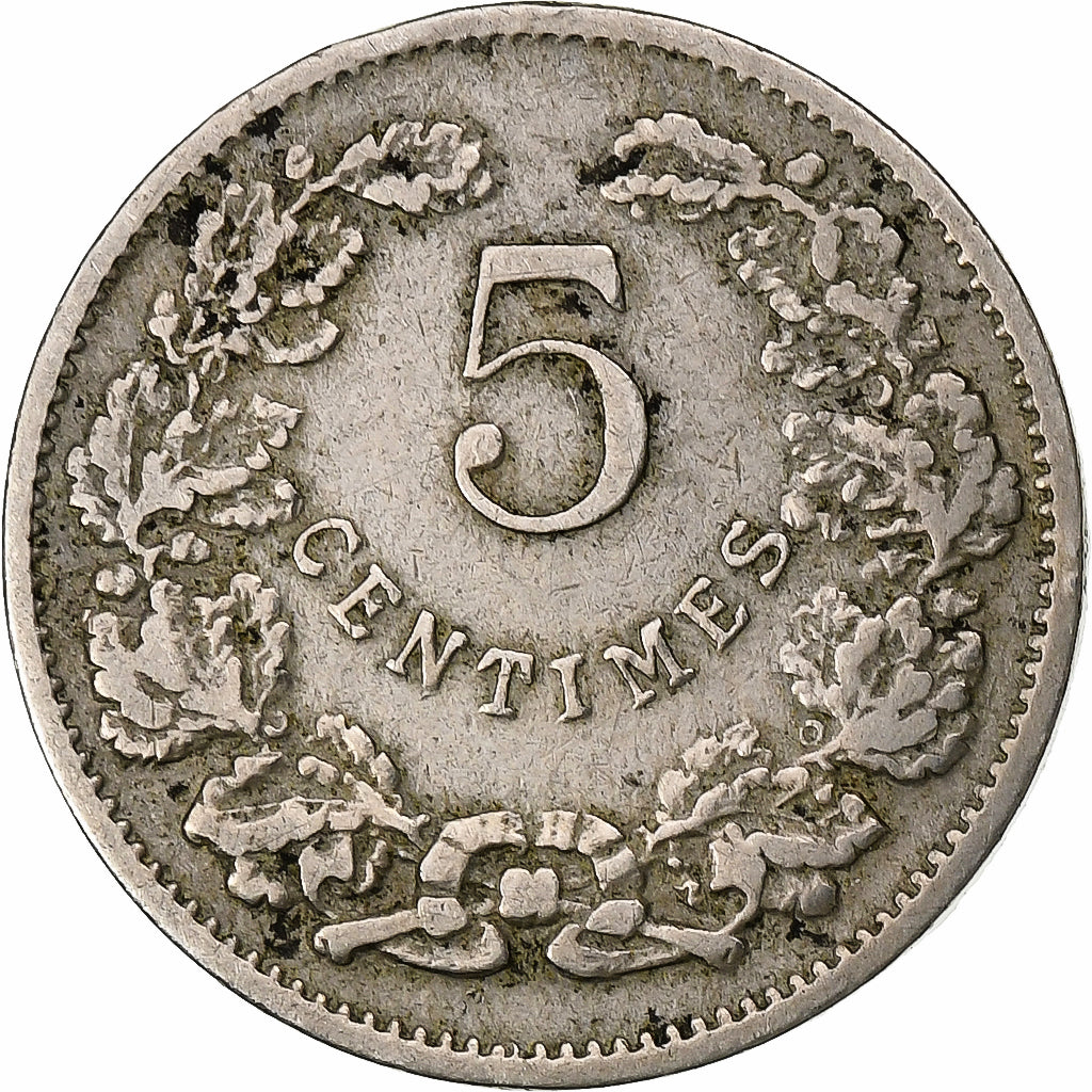 Luxemburgo, William IV, 5 Centimes, 1908, Cobre - níquel, MBC, KM:26