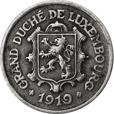 Luxembourg, Charlotte, 25 Centimes, 1919, Iron, EF(40-45), KM:32
