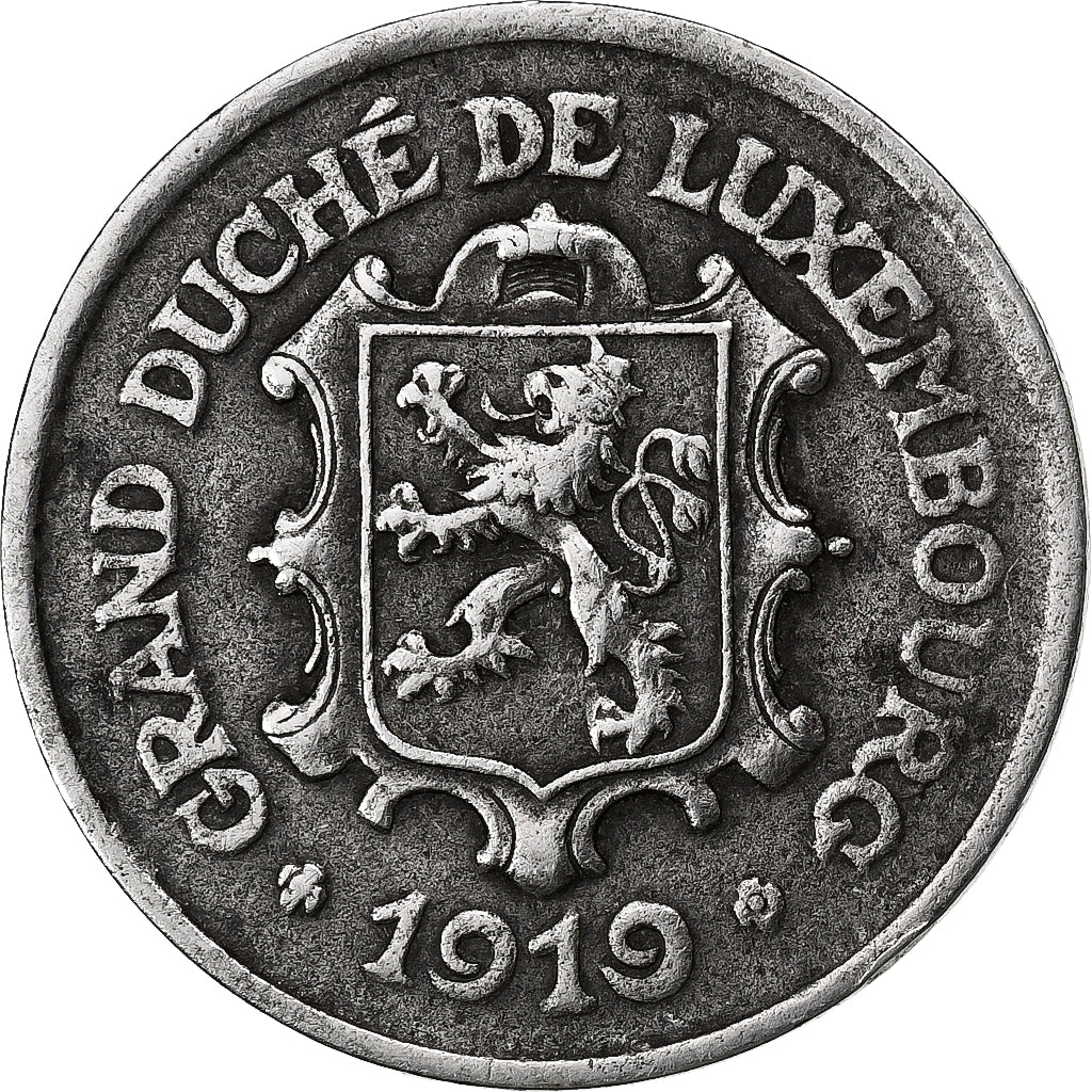 Luxembourg, Charlotte, 25 Centimes, 1919, Iron, EF(40-45), KM:32