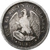 Chile, 1/2 Decimo, 1869, Santiago, Silver, VF(30-35), KM:137.2