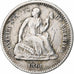 États-Unis, Half Dime, Seated Liberty, 1861, Philadelphie, Argent, TB+, KM:91