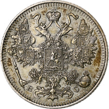 Rússia, Nicholas II, 15 Kopeks, 1915, Saint Petersburg, Prata, EF(40-45)