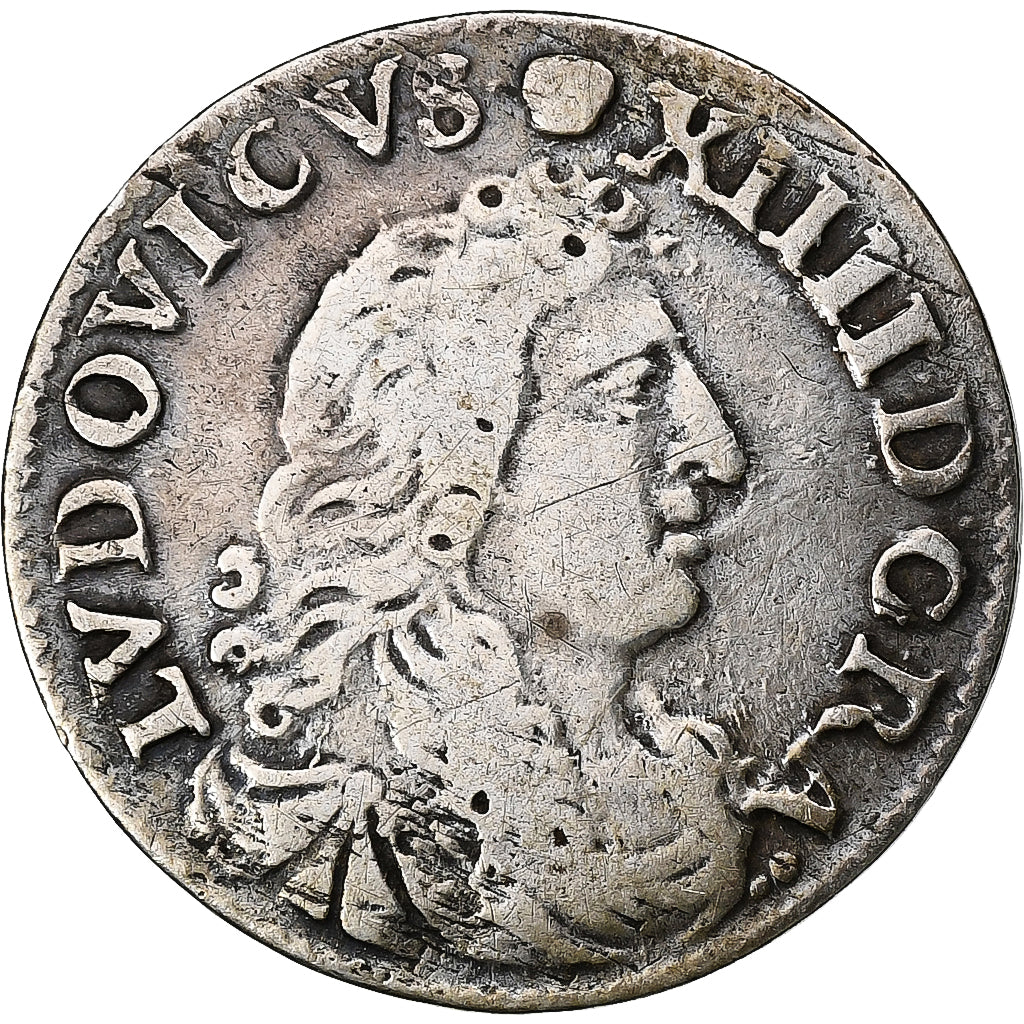 France, Louis XIV, 4 Sols des Traitants, 1676, Vimy, Silver, VF(30-35)