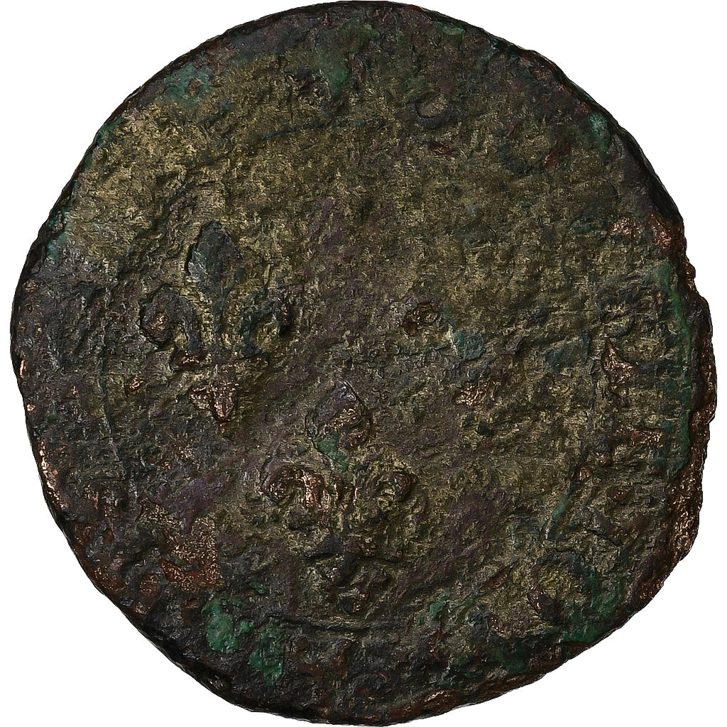 France, Henri III, Double Tournois, Rouen, Cuivre, TB, CGKL:112
