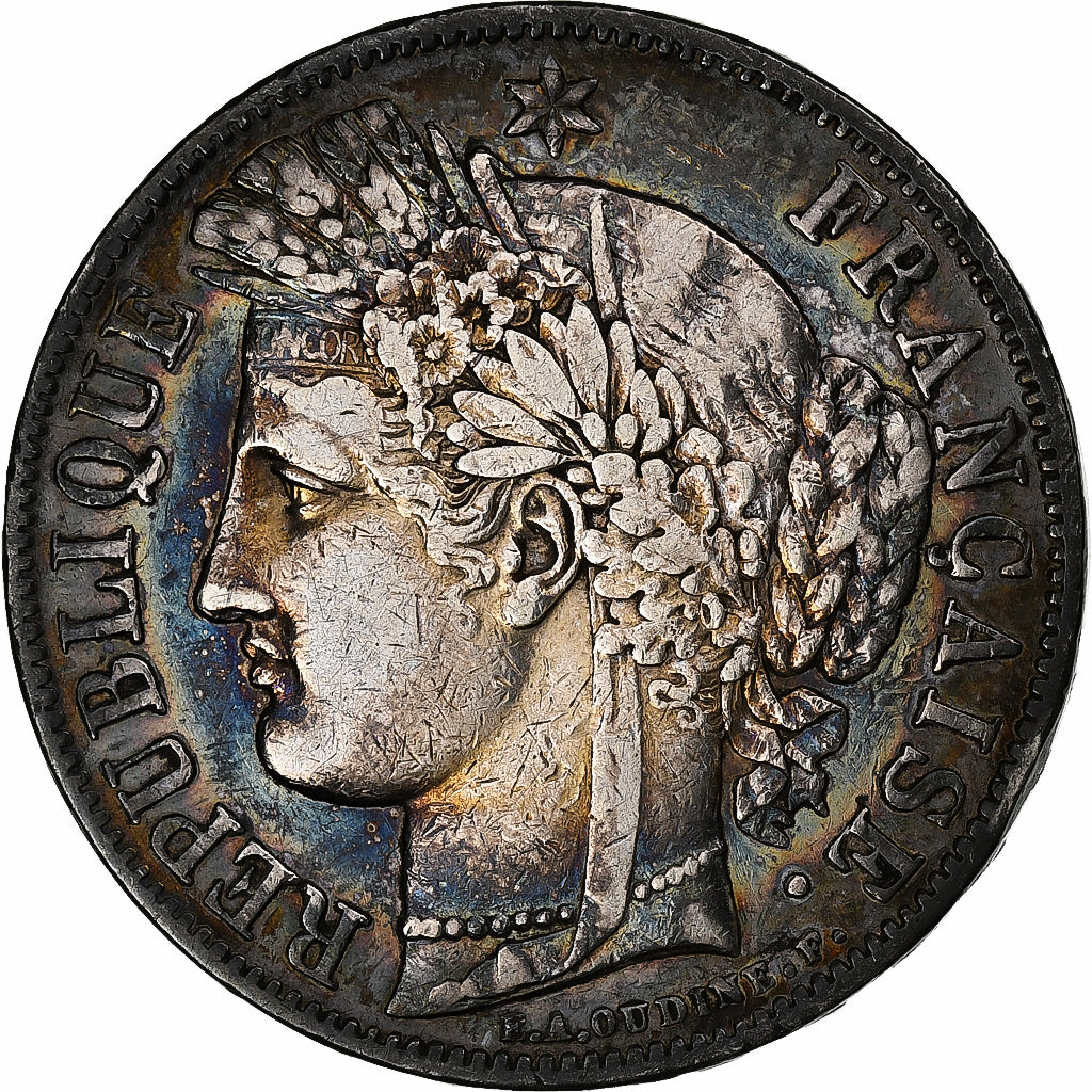 France, 5 Francs, Cérès, 1849, Paris, Silver, AU(50-53), Gadoury:719, KM:761.1