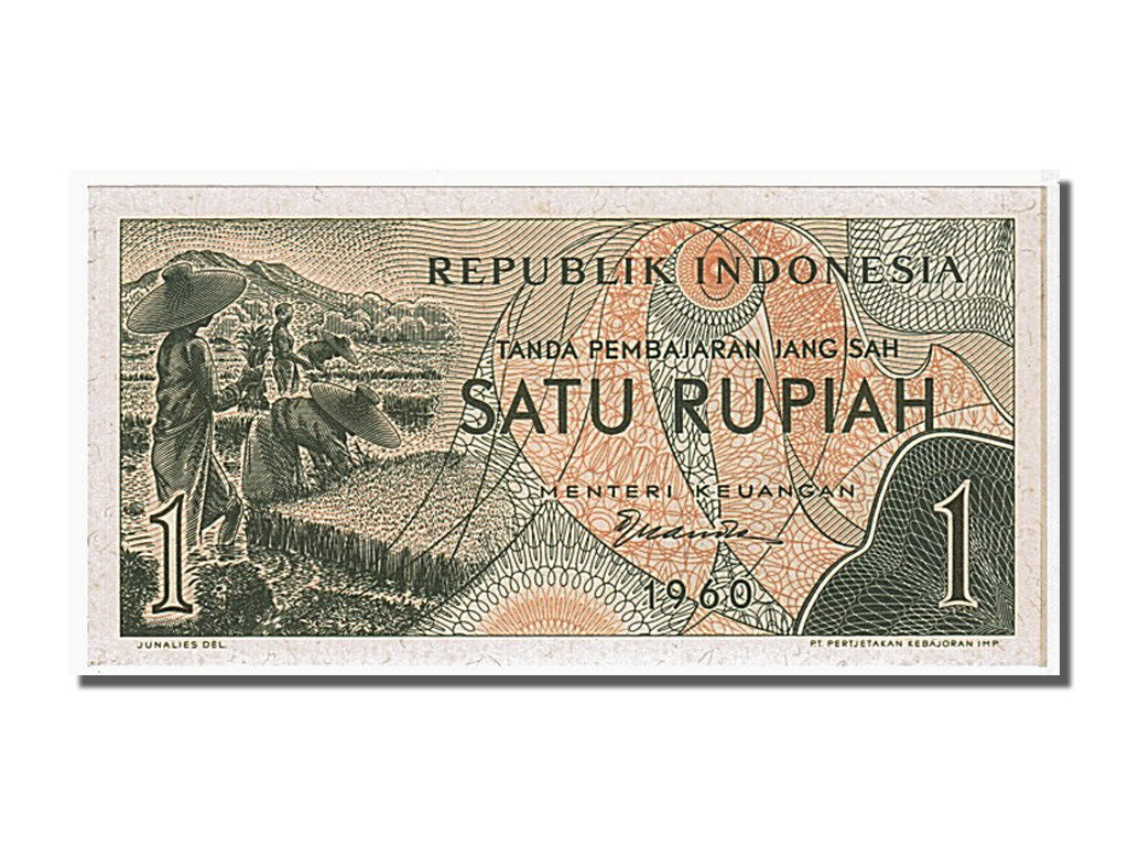 Geldschein, Indonesien, 1 Rupiah, 1960, UNZ