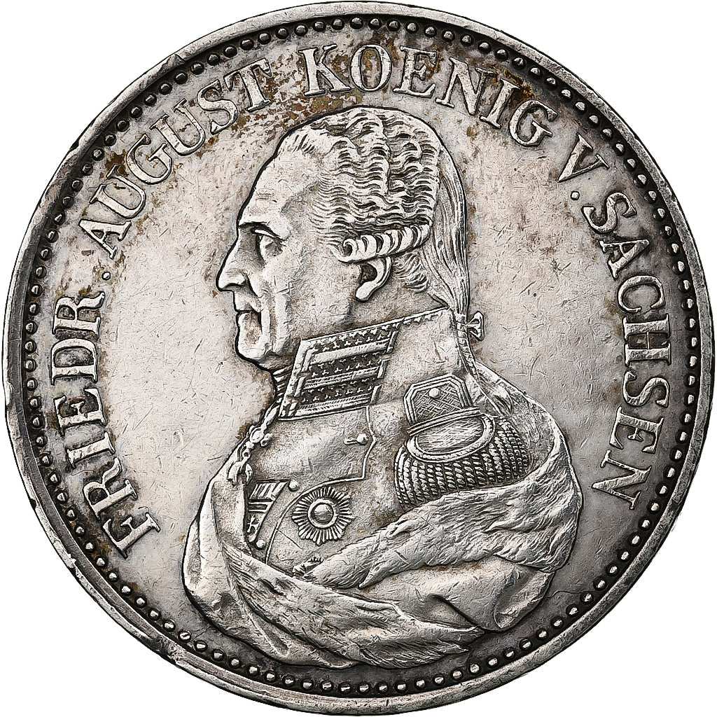 German States, SAXONY-ALBERTINE, Friedrich August I, Thaler, 1827, Silver