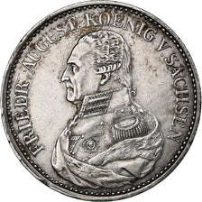 German States, SAXONY-ALBERTINE, Friedrich August I, Thaler, 1827, Silver